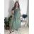Women's long casual short sleeve dress (XS/S/M ONE SIZE) ITALIAN FASHION IMD2525369