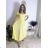 Women's long casual short sleeve dress (XS/S/M ONE SIZE) ITALIAN FASHION IMD2525369 žlutá XS/S/M