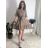 Women's short sleeve summer casual dress (S/M/L ONE SIZE) ITALIAN FASHION IMWGB25022