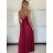 Long satin strapless evening dress for women ALESSIA (XS/S/M ONE SIZE) ITALIAN FASHION IMSP255888