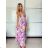 Women's Strapless Summer Dress (S/M ONE SIZE) INDIAN FASHION IMPEM22G69-3/DU -   purple -   S / M