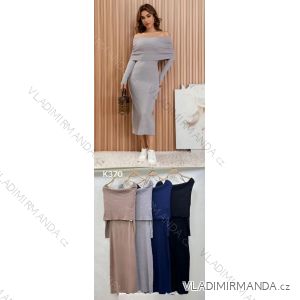 Women's Long Chiffon Short Sleeve Dress (S/M ONE SIZE) ITALIAN FASHION IMWGS231048