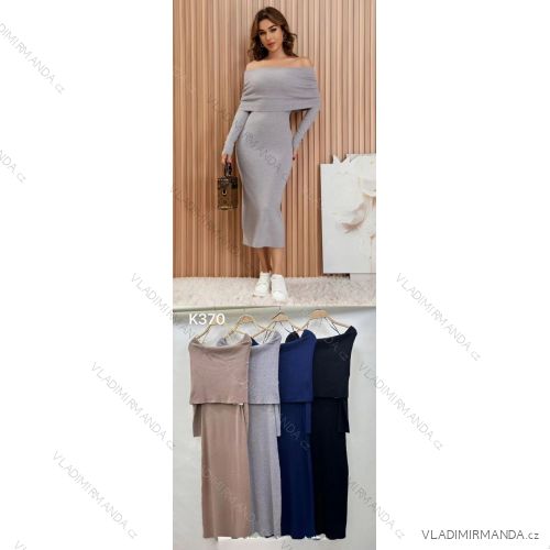 Women's Long Chiffon Short Sleeve Dress (S/M ONE SIZE) ITALIAN FASHION IMWGS231048