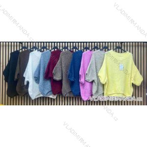 Oversized knitted sweater short sleeve women's oversized (54/56/58 ONE SIZE) ITALIAN FASHION IMWCA2825