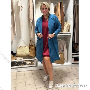 Women's oversized lambskin fleece coat (46/48/50 ONE SIZE) ITALIAN FASHION IM3251113