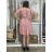 Women's Strappy Elegant Summer Dress (S/M ONE SIZE) ITALIAN FASHION IMPSH222053A/DU S / M / L rose old rose