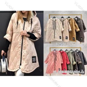 Women's long-sleeved, lightweight, zipped hooded sweatshirt, oversized (52/54/56 ONE SIZE) ITALIAN FASHION IMC25359