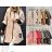 Women's long, light, puffer jacket with hood, zip, long sleeves, oversized (52/54/56 ONE SIZE) ITALIAN FASHION IMC25379