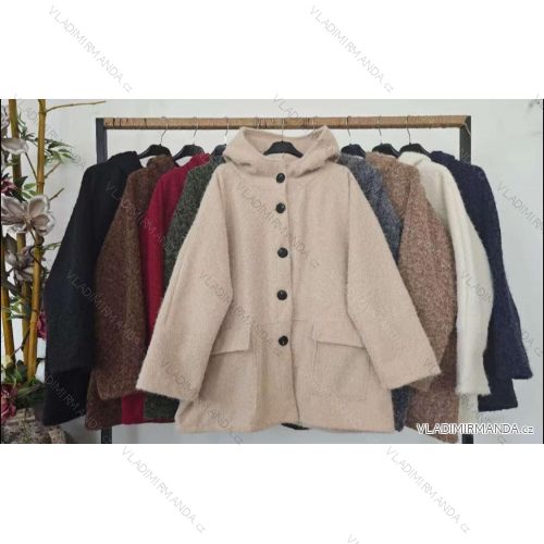 Women's long-sleeved, lightweight, zipped hooded sweatshirt, oversized (52/54/56 ONE SIZE) ITALIAN FASHION IMC25359