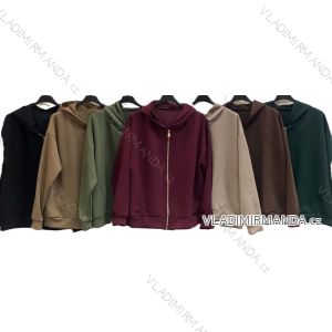 Women's long-sleeved, lightweight, zipped hooded sweatshirt, oversized (52/54/56 ONE SIZE) ITALIAN FASHION IMC25359