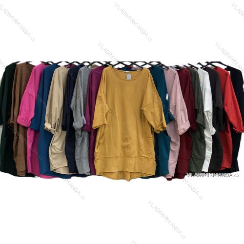 Women's long-sleeved, lightweight, zipped hooded sweatshirt, oversized (52/54/56 ONE SIZE) ITALIAN FASHION IMC25359