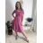 Short summer long sleeve women's dress, oversized (54/56/58 ONE SIZE) ITALIAN FASHION IM425070