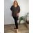 Women's Summer Long Harem Pants (42/44/46 ONE SIZE) ITALIAN FASHION IM424361 54/56/58 Brown