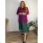 Shirt 3/4 sleeve ladies strip (4XL/5XL ONE SIZE) ITALSKÁ MÓDA IM422026