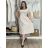 Women's short sleeve summer casual dress (S/M/L ONE SIZE) ITALIAN FASHION IMWGB25022 S / M / L Brown