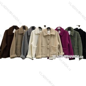 Women's long-sleeved, lightweight, zipped hooded sweatshirt, oversized (52/54/56 ONE SIZE) ITALIAN FASHION IMC25359