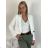 Women's short sleeve jacket (S/M ONE SIZE) ITALIAN FASHION IMPDY23MDUE10204 green khaki S / M / L