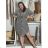 Women's Oversized Knitted Long Sleeve Sweater (S/M ONE SIZE) ITALIAN FASHION IMSN2416125 S / M / L white