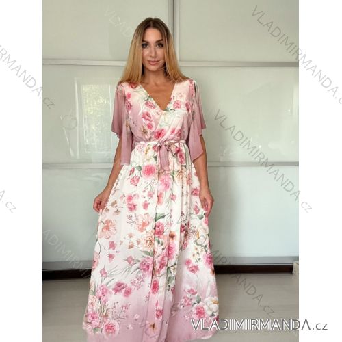 Women's short sleeve summer casual dress (S/M/L ONE SIZE) ITALIAN FASHION IMWGB25022