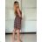 Women's short summer icecool sleeveless dress (S/M ONE SIZE) ITALIAN FASHION IMM23177 -   Brown
 -   S / M
