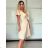 Short Sleeve Shirt Dress women (uni L-2XL) ITALIAN MODA IMS20002 -   beige -   S / M / L