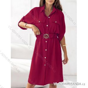 Women's 3/4 long sleeve shirt dress (XS/S/M ONE SIZE) ITALIAN FASHION IMD25030