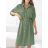 Women's 3/4 long sleeve shirt dress (XS/S/M ONE SIZE) ITALIAN FASHION IMD25030