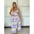 Long summer dress lemon, floral with straps for women (XS/S/M ONE SIZE) ITALIAN FASHION IMWHD252134 XS/S/M purple