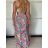 Long summer dress lemon, floral with straps for women (XS/S/M ONE SIZE) ITALIAN FASHION IMWHD252134 -   grey -   S / M