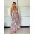 Long summer dress lemon, floral with straps for women (XS/S/M ONE SIZE) ITALIAN FASHION IMWHD252134 -   grey -   S / M