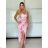 Šaty elegantní košilové dlouhý rukáv dámské (S/M ONE SIZE) ITALSKÁ MÓDA IMWY21734 pink XS/S/M