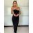 Women's summer top (UNI S / M) ITALIAN FASHION IMM20396 -   black -   S / M