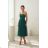 Women's Long Elegant Dress with Wide Straps (SL) FRENCH FASHION FMPEL23VELVET green 42
