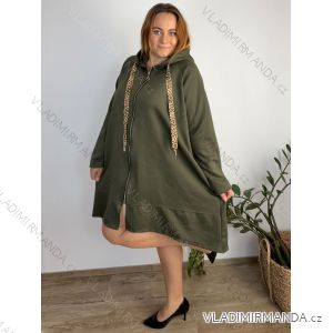 Women's long-sleeved, lightweight, zipped hooded sweatshirt, oversized (52/54/56 ONE SIZE) ITALIAN FASHION IMC25359