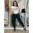 Elegant trousers with belt for women (S/M/L ONE SIZE) ITALIAN FASHION IM425057 -   beige -   S/M/L