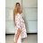 Long summer dress with straps for women (S/M ONE SIZE) ITALIAN FASHION IMPBB23B23745 -   white -   S / M