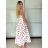 Long summer dress with straps for women (S/M ONE SIZE) ITALIAN FASHION IMPBB23B23745 -   white -   S / M