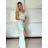 Elegant formal dress with straps for women (S / M ONE SIZE) ITALIAN FASHION IM321576 -   Light blue -   S / M