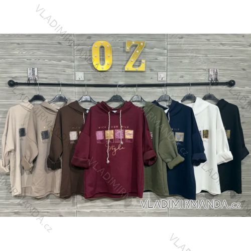 Women's Oversized Knitted Long Sleeve Sweater (S/M ONE SIZE) ITALIAN FASHION IMSN2416125