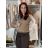 Women's Long Sleeve Summer Shirt Dress (S/M/L ONE SIZE) INDIAN FASHION IMWY23123 2XL rose old rose