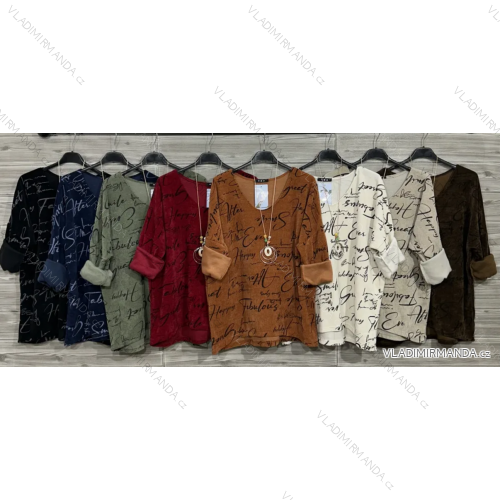 Women's Long Sleeve Knitted Sweater (S/M ONE SIZE) ITALIAN FASHION IMWDT23005