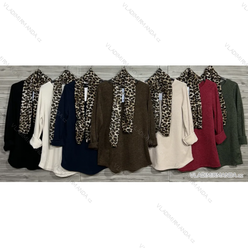 Women's Long Sleeve Knitted Sweater (S/M ONE SIZE) ITALIAN FASHION IMWDT23005