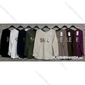 Women's Long Sleeve Knitted Sweater (S/M ONE SIZE) ITALIAN FASHION IMWDT23005