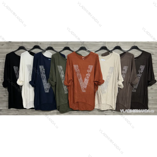 Women's Long Sleeve Knitted Sweater (S/M ONE SIZE) ITALIAN FASHION IMWDT23005