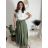 Women's long satin skirt (S/M/L ONE SIZE) ITALIAN FASHION IM323026