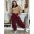 Women's casual summer short sleeve dress VIOLA (S/M/L ONE SIZE) ITALIAN FASHION IMSM25022 S / M / L wine