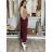 Women's casual summer short sleeve dress VIOLA (S/M/L ONE SIZE) ITALIAN FASHION IMSM25022 S / M / L wine