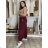Women's casual summer short sleeve dress VIOLA (S/M/L ONE SIZE) ITALIAN FASHION IMSM25022 S / M / L wine
