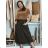 Women's Warm Long Sleeve Dress (L / XL ONE SIZE) ITALIAN FASHION IM421MIA