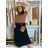 Women's Warm Long Sleeve Dress (L / XL ONE SIZE) ITALIAN FASHION IM421MIA
